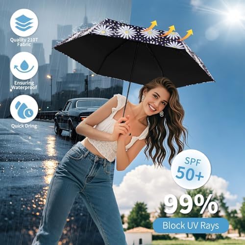 Yoobure Compact Travel Umbrella with UV Protection