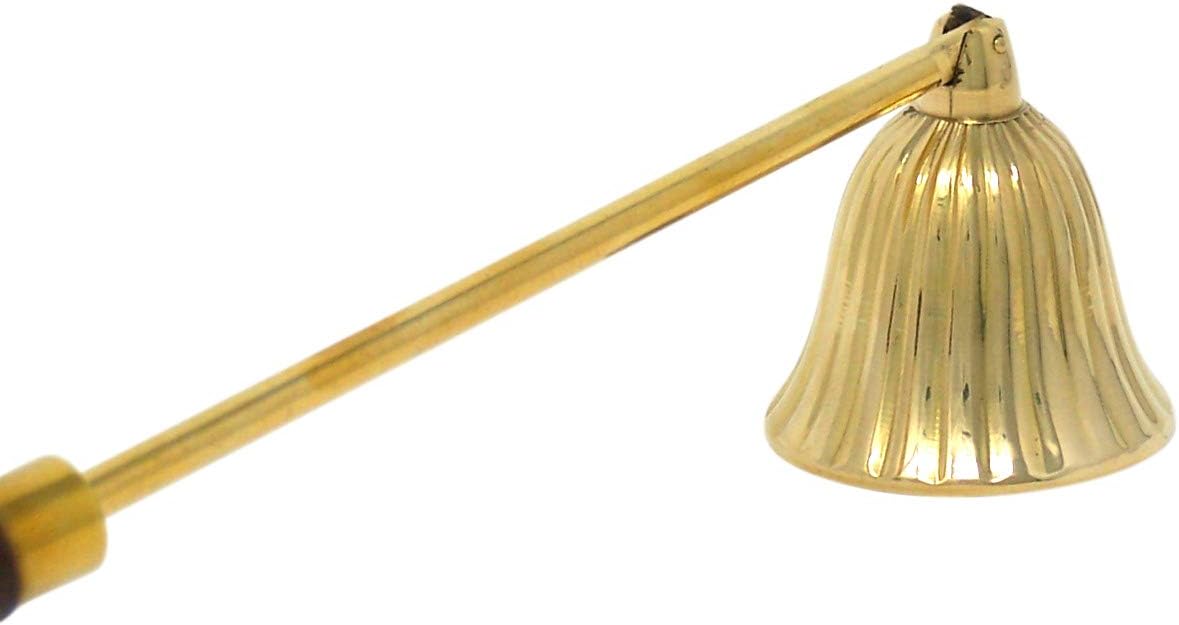 Needzo Brass Candle Snuffer with Wooden Handle 105 Inch