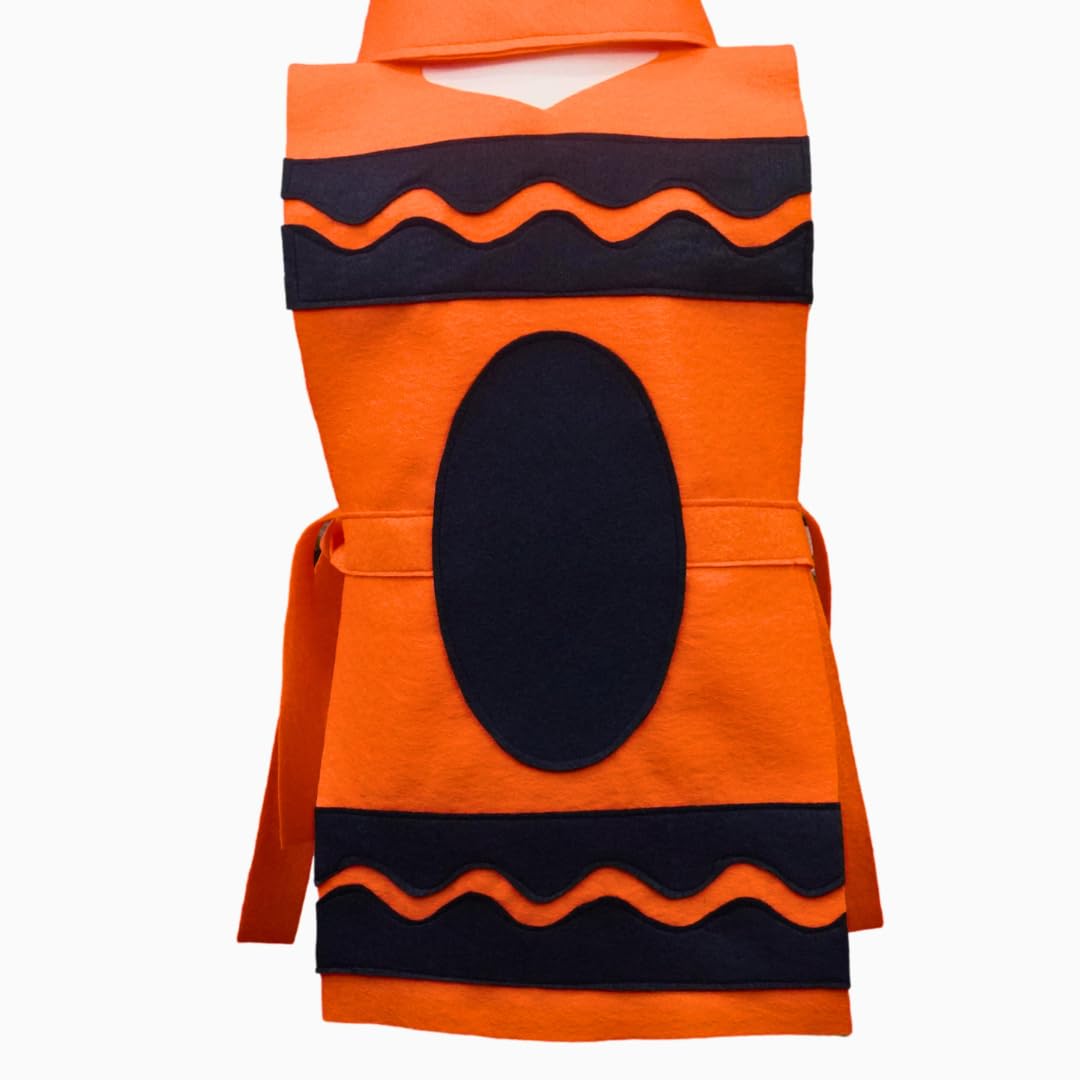 Orange Crayon Costume Tunic and Hat Set - Kids 4-9y