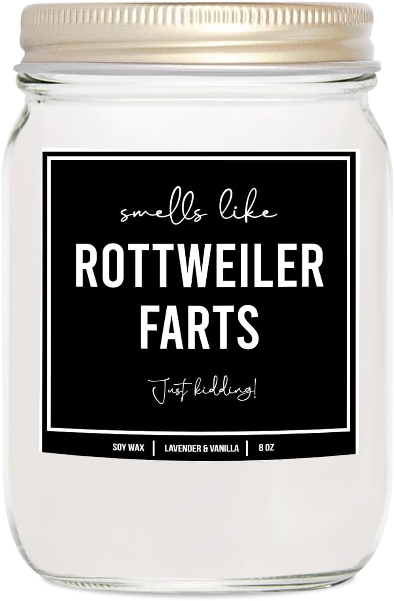 You Nique Designs Lavender Vanilla Soy Candle for Rottweiler Lovers