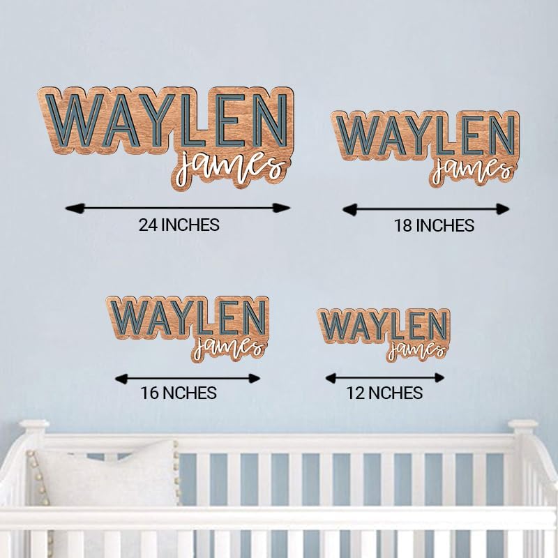 Personalized Wooden Name Sign for Nursery Custom Baby Decor