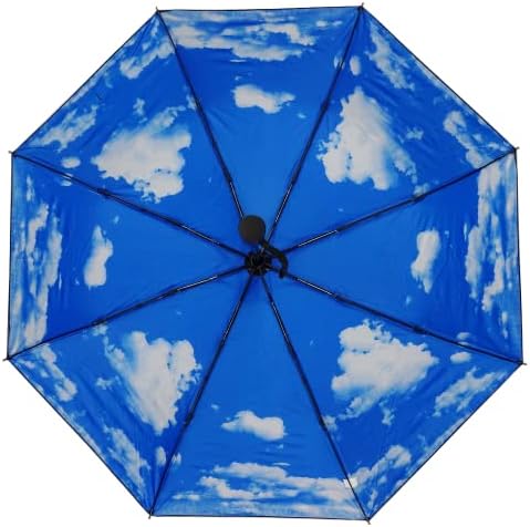 LLanxiry Compact Travel Umbrella Windproof Waterproof Stick Umbrella with Anti-UV Protection