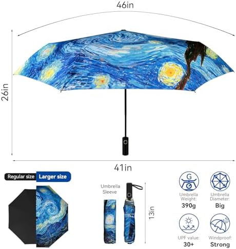Van Gogh Artistic Folding Umbrella - Unisex Style