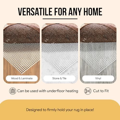 Non Slip Rug Gripper 3x5 Feet for Hardwood Floors
