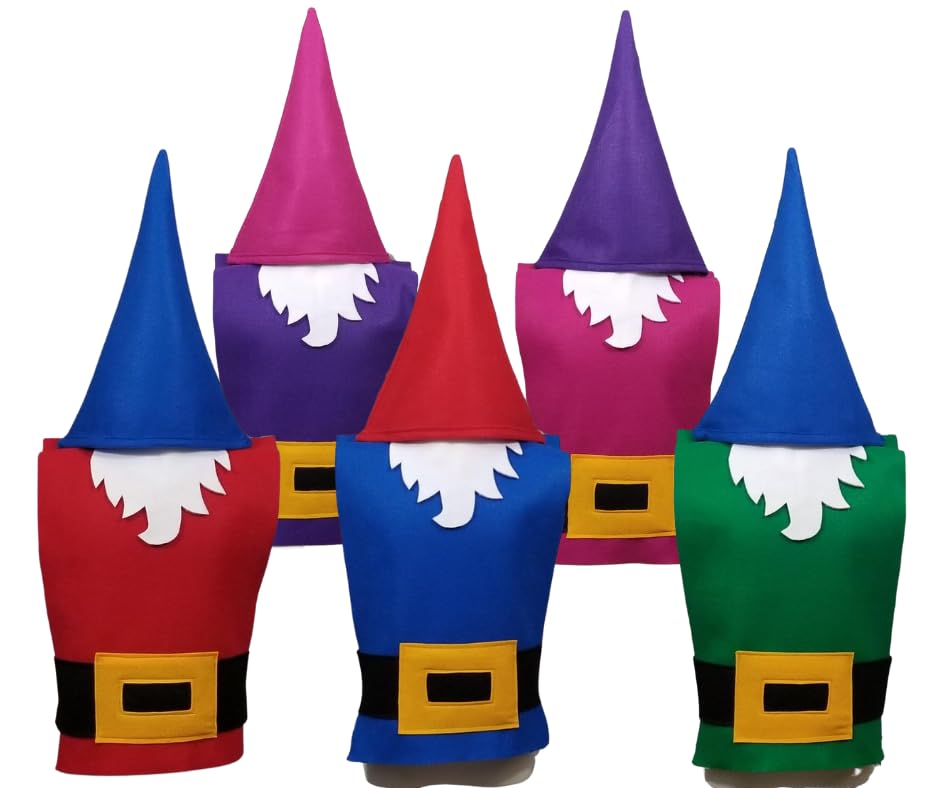 Blue and Red Gnome Costume Set for Kids and Adults 1