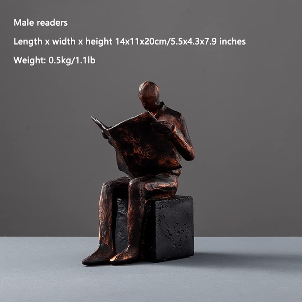 ZJDYDY Resin Bookend Metallic Character Design 55x43x79inch
