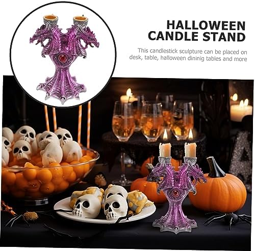 Cabilock Halloween Dragon Candle Holder Resin Reusable