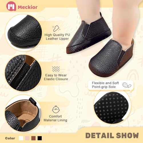 Meckior Soft Sole Baby Canvas Shoes for Newborns and Toddlers
