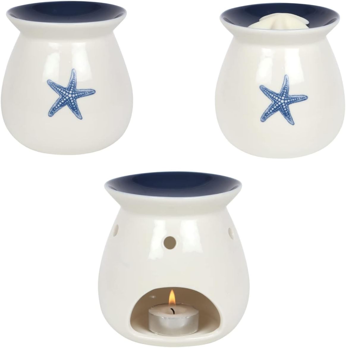 LN Beauty Nautical Starfish Wax Melt Candle Warmer with Tea Light 1