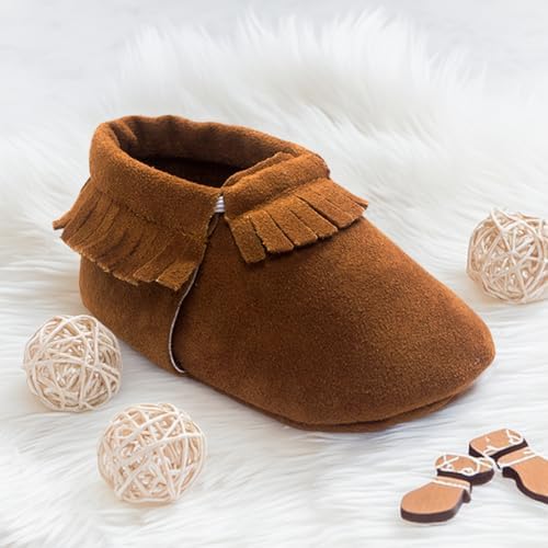 CENCIRILY Baby Fringe Moccasin Slipper with Tassel