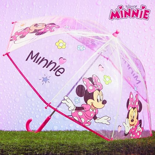 Disney Clear Dome Umbrella for Girls - Folding Lightweight School Days Out