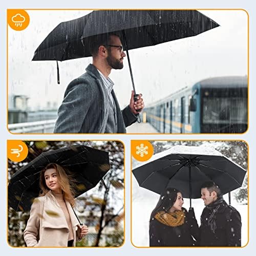 TechRise 10 Rib Windproof Folding Umbrella