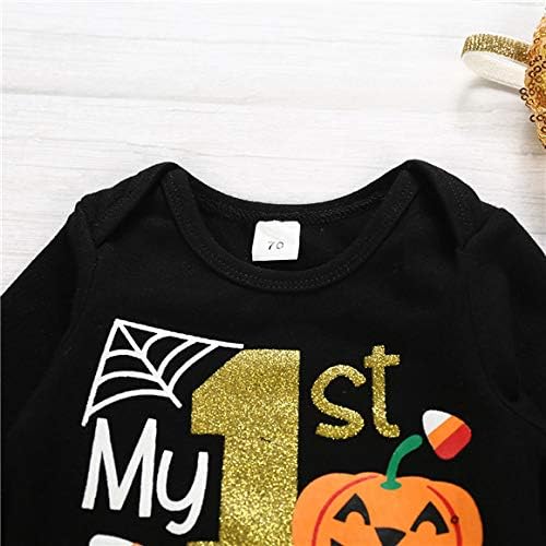 Baby Girls Halloween Costume Set with Romper Tutu Skirt Leg Warmers and Headband