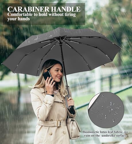 QWB TUMAAOTU Travel Umbrella with Carabiner Handle