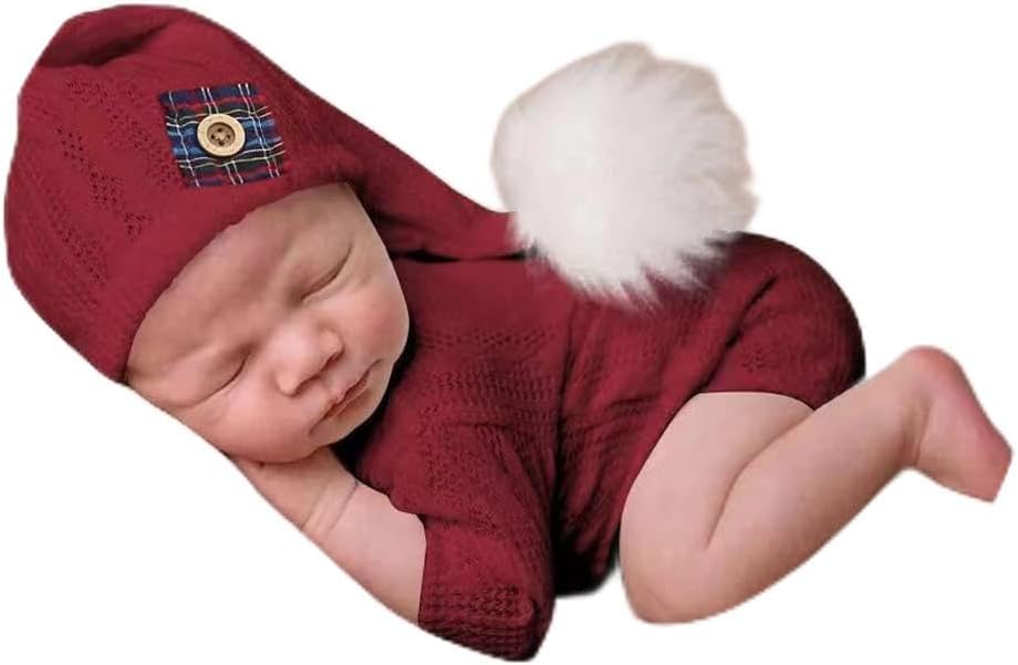Newborn Christmas Hat and Pants Baby Boy Girl