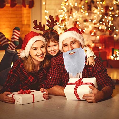 Uonlytech 4pcs Santa Beard Christmas Costume Wig 1