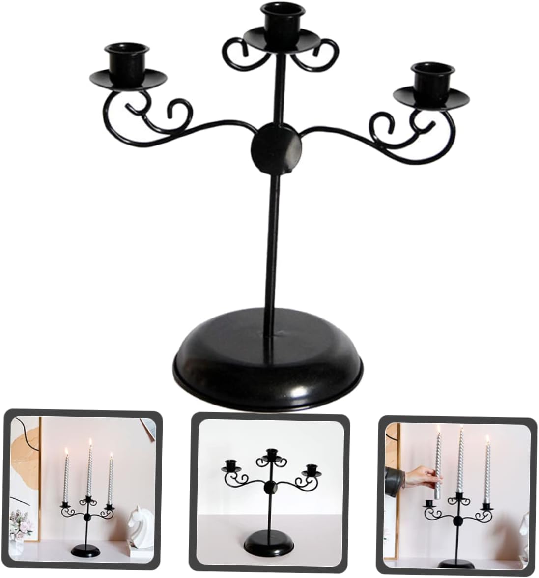 Gothic Metal Candlestick Holder for Dinner Table Centerpieces
