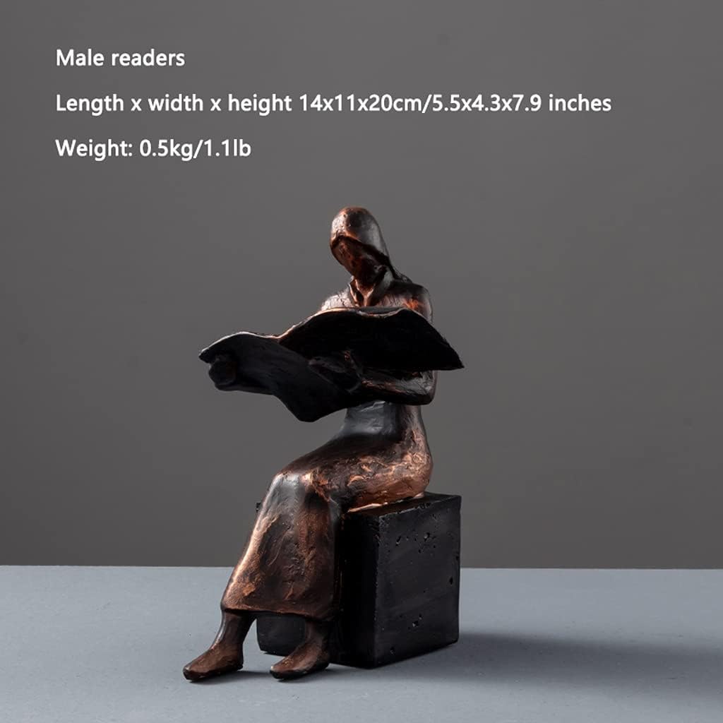 ZJDYDY Resin Bookend Metallic Character Design 55x43x79inch