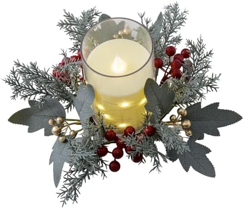Grebest Candle Ring Decoration Maple Leaf Garland 1