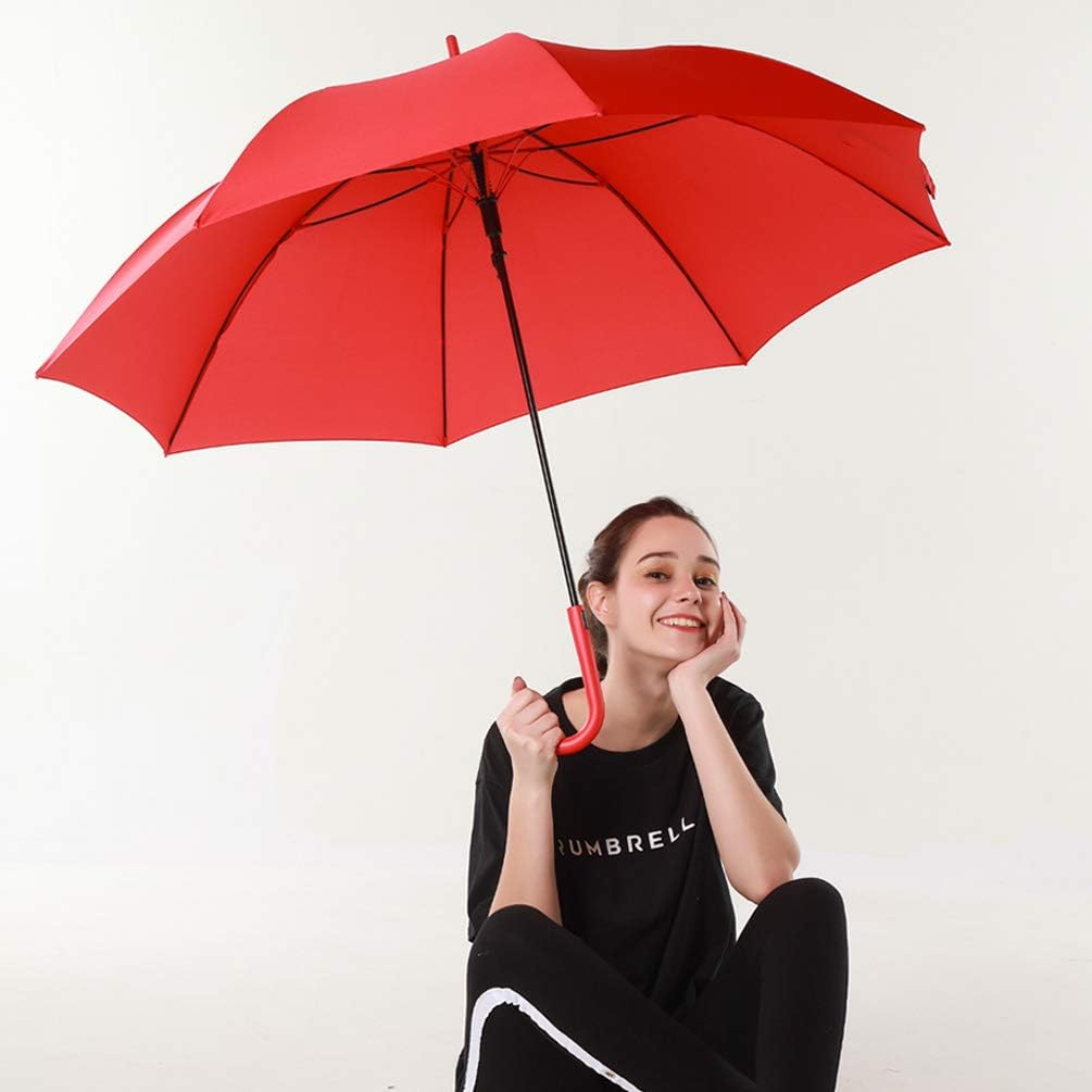 RUMBRELLA UV Stick Umbrella Auto Open UPF 50 with J Hook Handle 51IN
