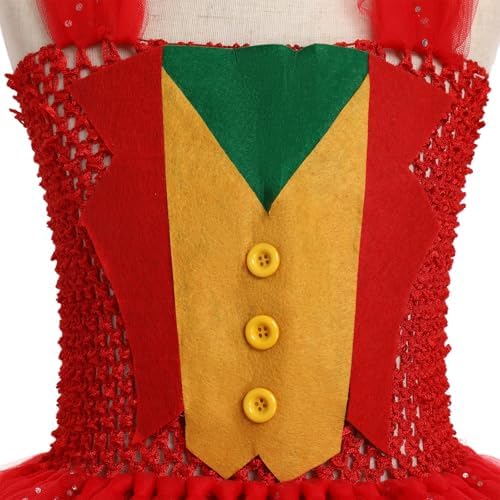 IMEKIS Toddler Clown Halloween Costume for Girls 2-12T