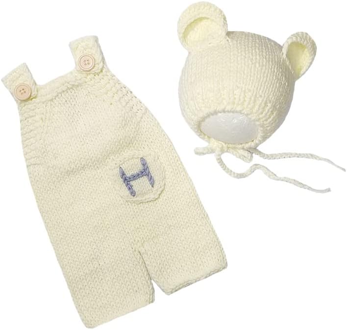 Newborn Photography Bear Crochet Outfit for Baby Boy Girl