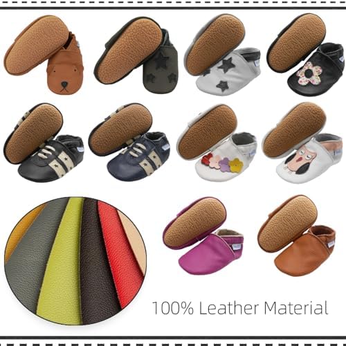 YIHAKIDS Leather Baby Shoes for 0-24 Months