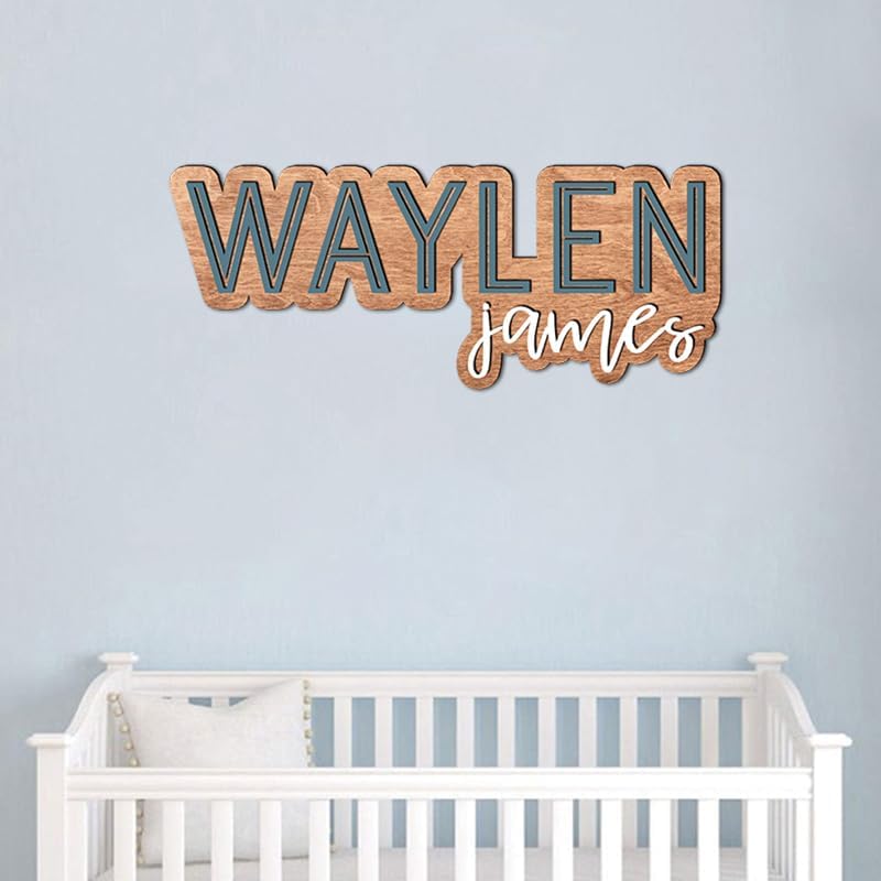 Personalized Wooden Name Sign for Nursery Custom Baby Decor
