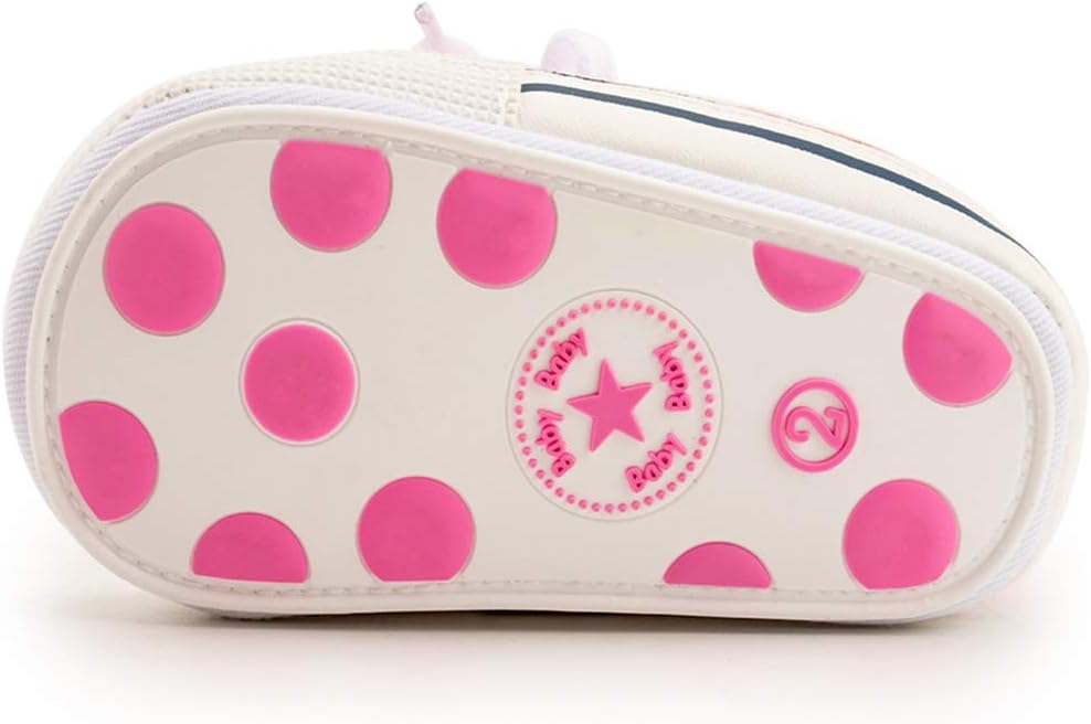 KIDSUN Soft Sole Canvas Sneakers for Newborns and Toddlers