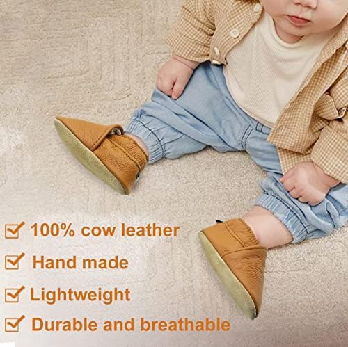 OWLOWLA Soft Sole Baby Moccasins for Boy Girl