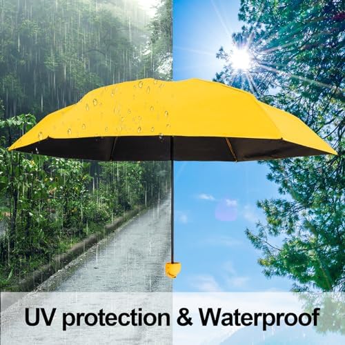 TopTie Compact Mini Umbrella for Purse Travel Folding Sun Rain Umbrella