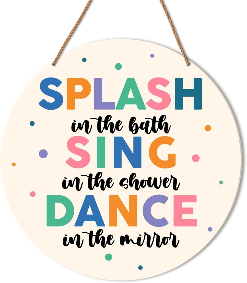 HSNBT Kids Boho Bathroom Wall Decor Sign