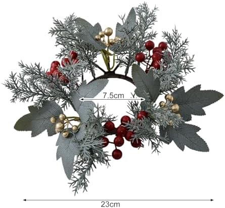 Grebest Candle Ring Decoration Maple Leaf Garland 1