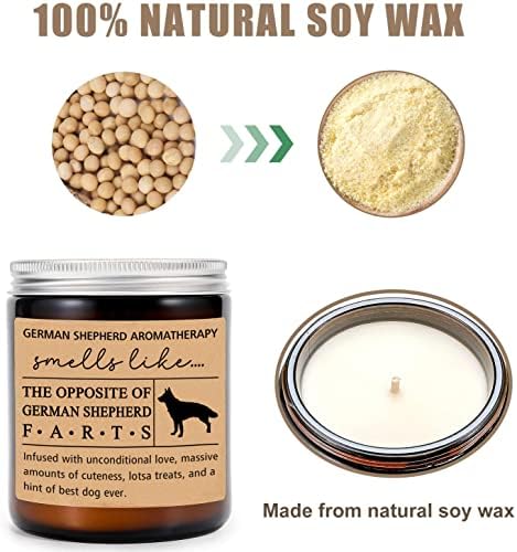 HTDesigns German Shepherd Candle - 8oz Funny Dog Gift