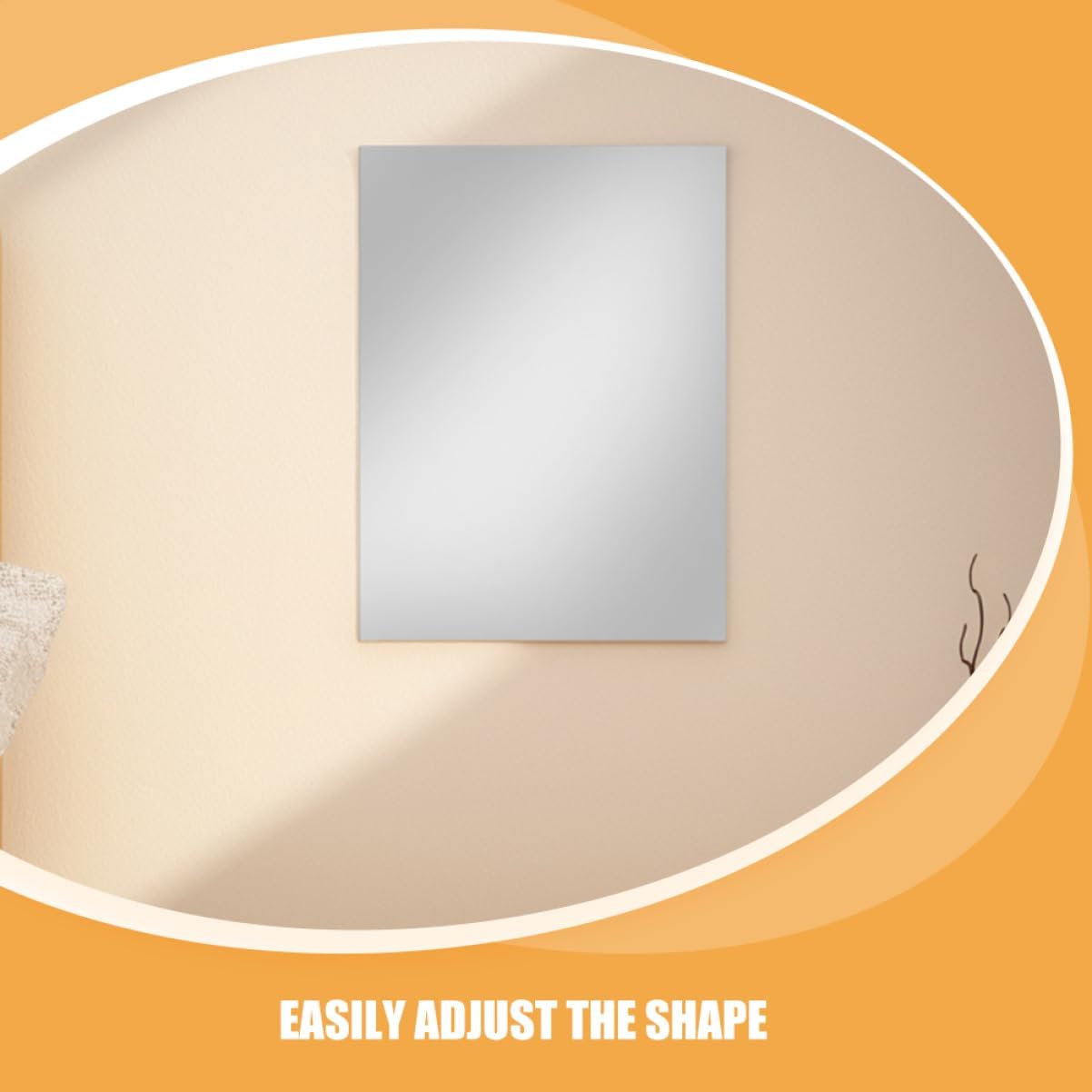 FOMIYES Self Adhesive Mirror Sheets for Bedroom Bathroom Gym