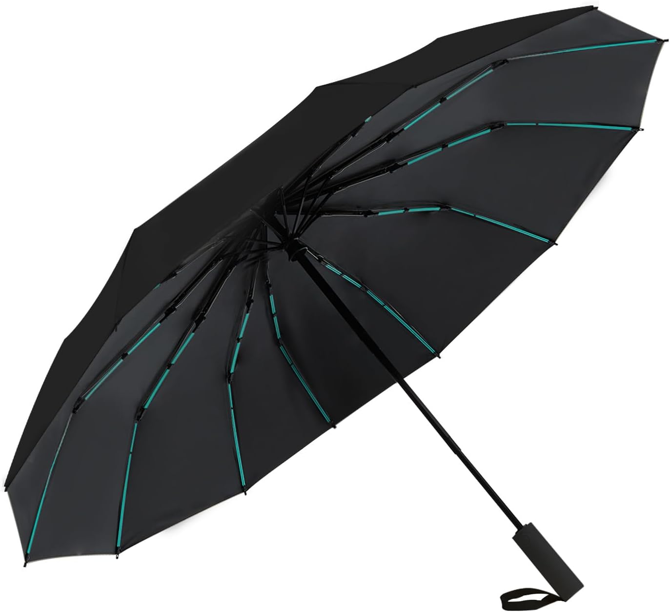 Lantusire Large Double-Ribs Automatic Folding Umbrella for Women Men