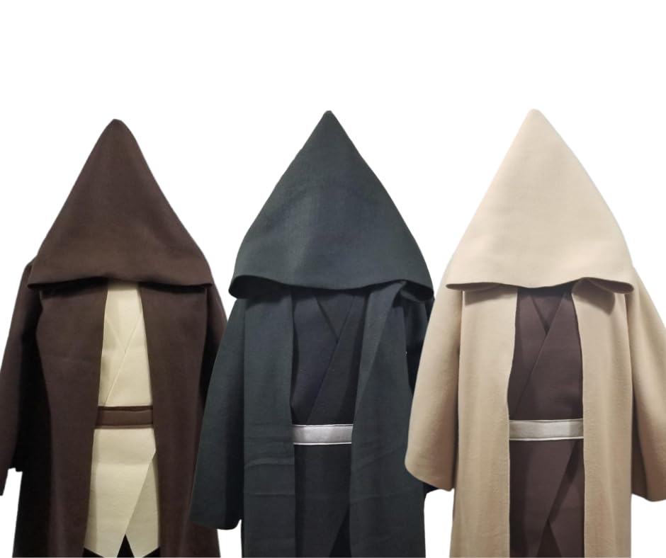 Deluxe Galaxy Wars Brown Robe Costume for Kids and Adults