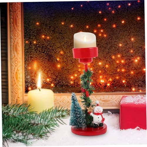 ETHZZLE Snowman Candle Holder Ornament for Christmas Decor