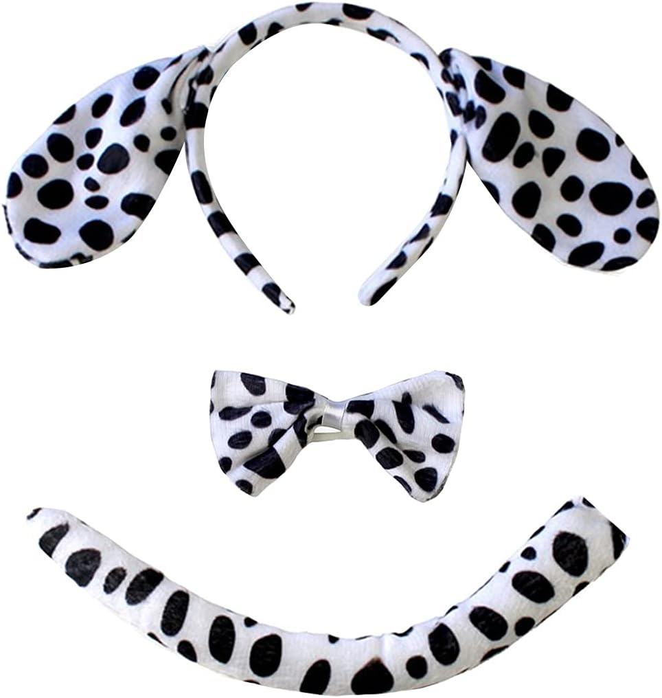 IMEKIS Baby Dalmatian Cow Costume with Ears and Bowtie