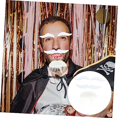 Ipetboom 1Set Fake Beard with Mustache for Halloween Costume