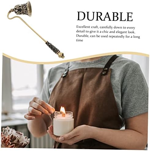 Gatuida Metal Candle Snuffer with Rhinestone Flower Design