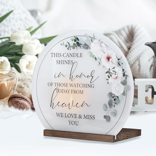 MISTOD Memorial Candle Wedding Sympathy Sign
