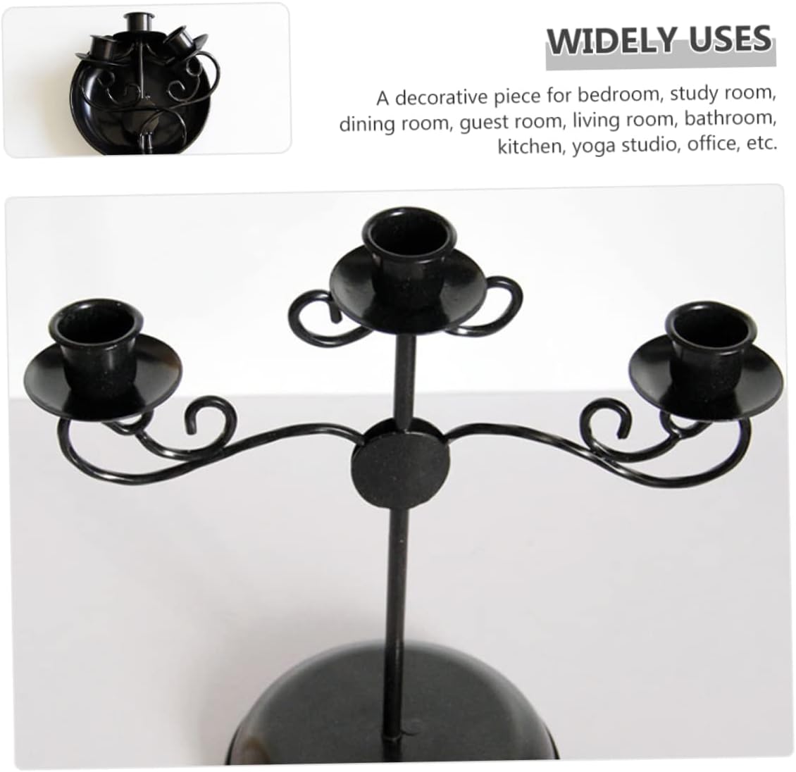 Gothic Metal Candlestick Holder for Dinner Table Centerpieces