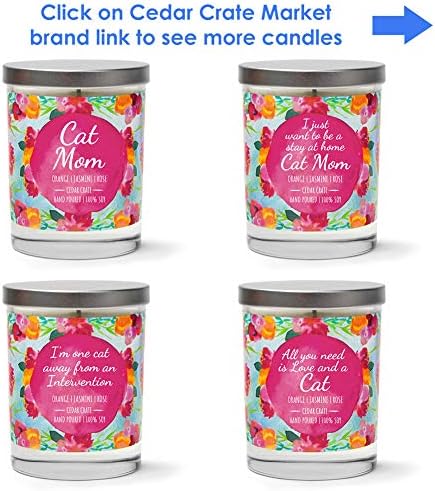 Funny Candles for Cat Lovers - 10 Oz Soy Candle with Gift Box