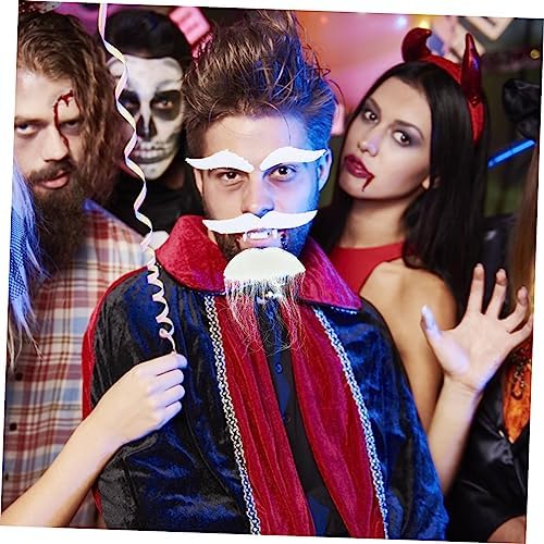 AOKWAWALIY Halloween Fake Beard and Mustache Set 1