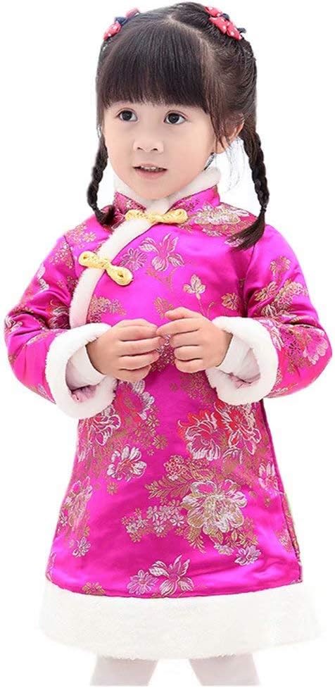 Baby Girls Qipao Dress Traditional Chinese Cheongsam Costume for New Year