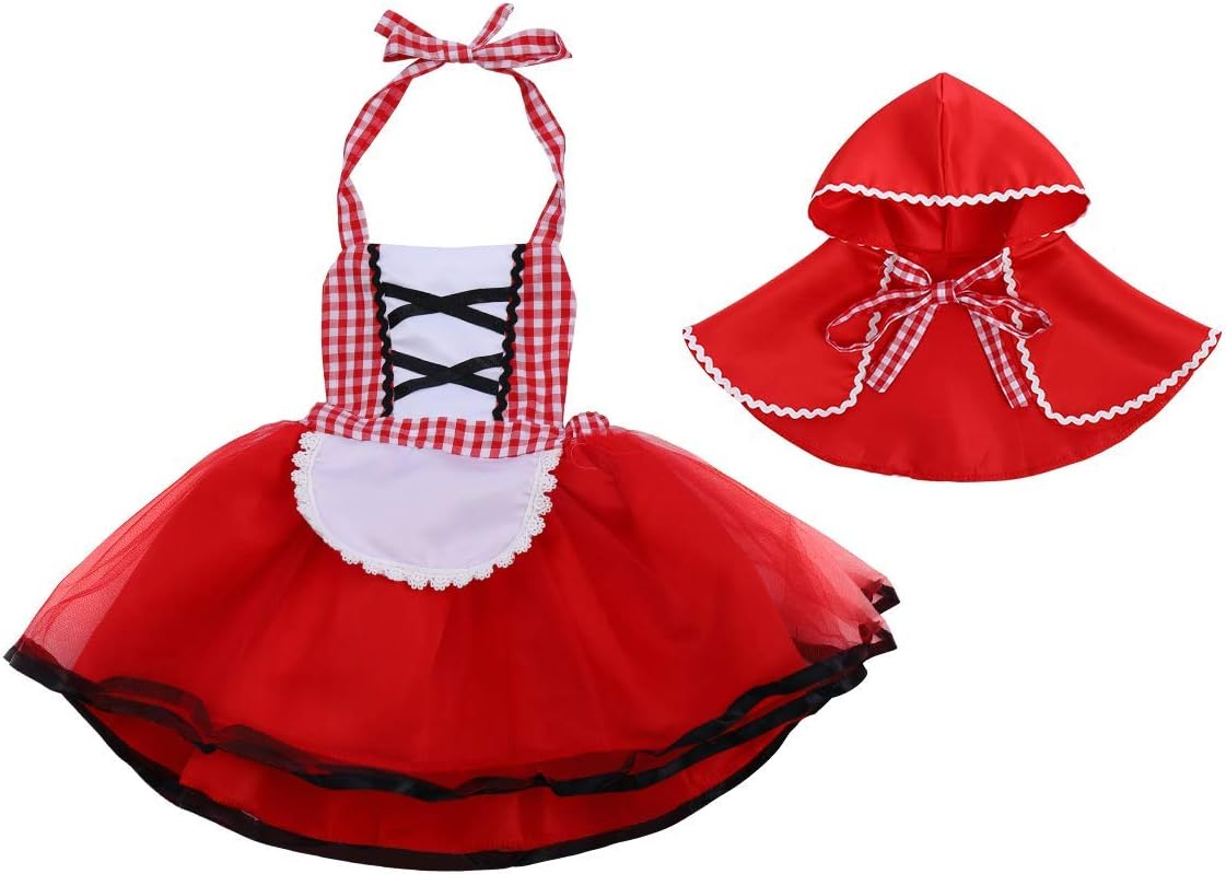 OBEEII Little Red Riding Hood Halloween Costume for Baby Girls 1