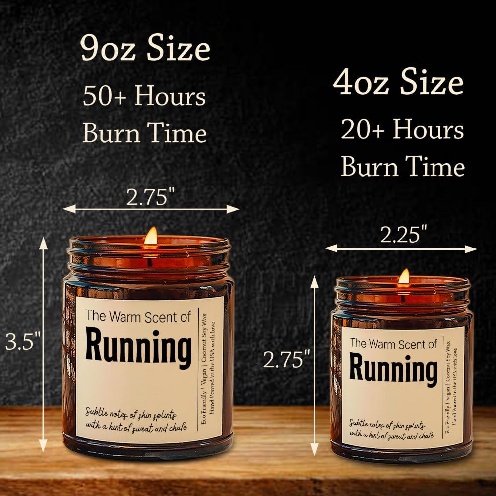 Custom Runner Gift Candle with Message 4oz 9oz