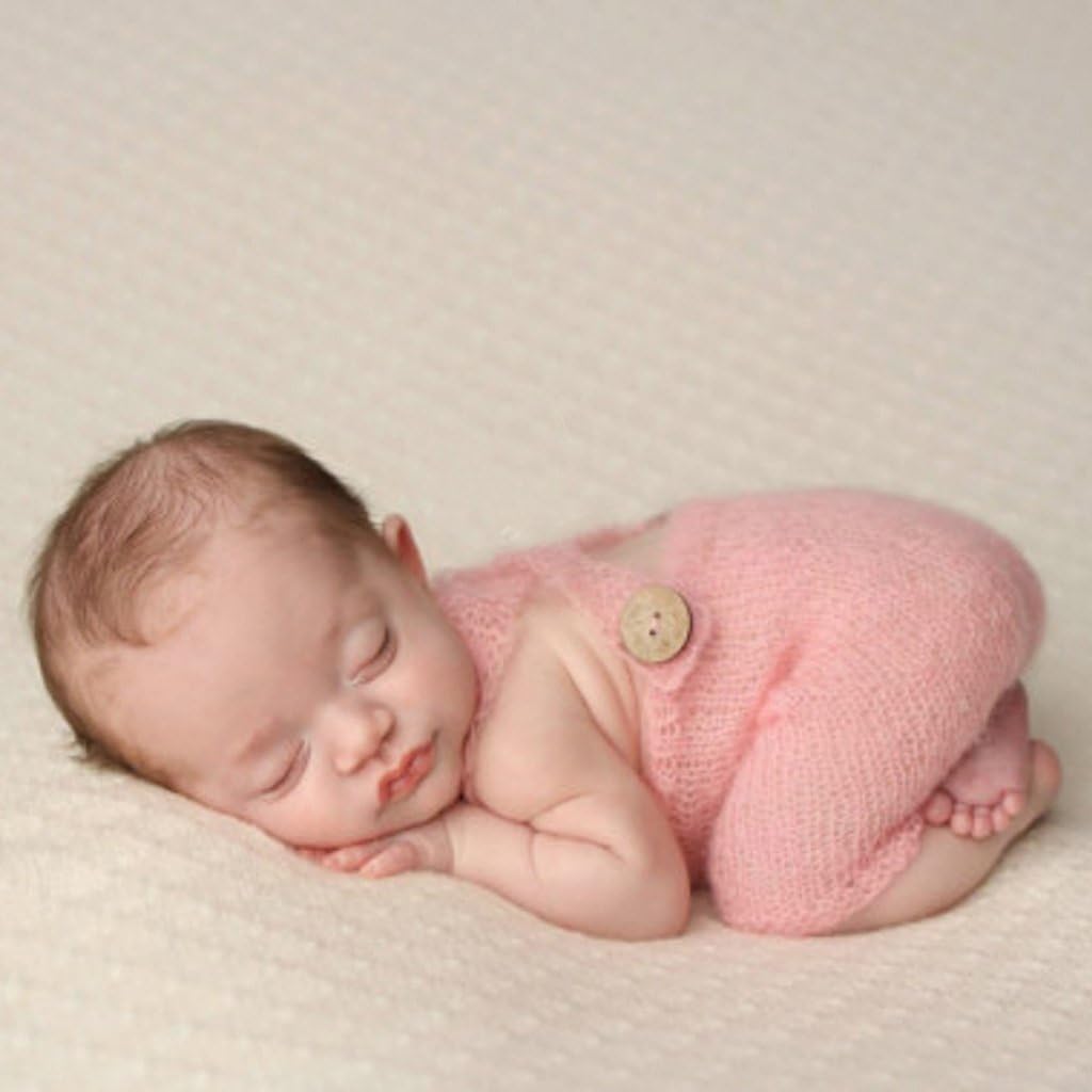 TZCX Newborn Costume Romper with Buttons and Picture Props