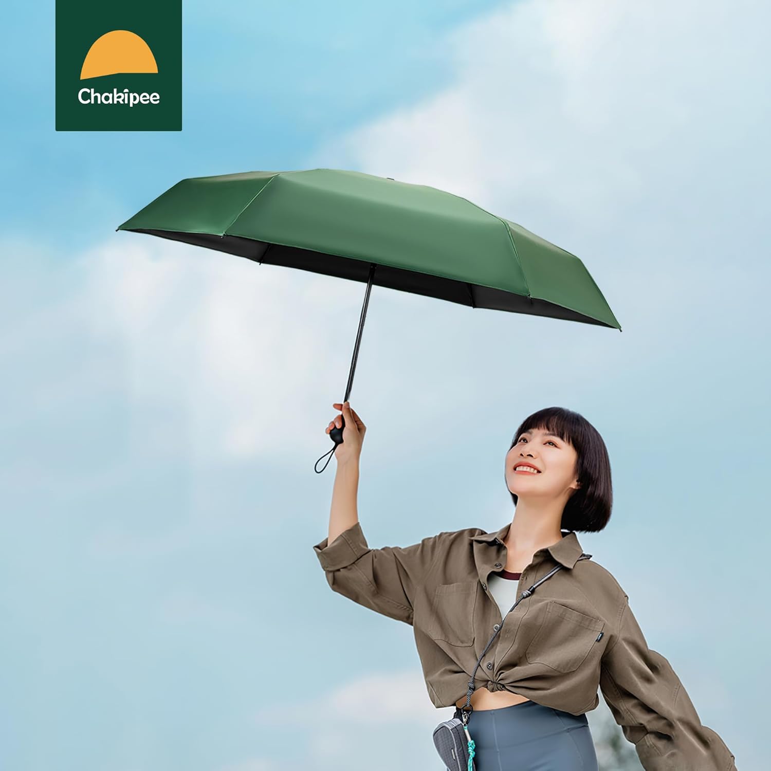 Chakipee Mini UV Umbrella - Compact Lightweight for Travel and Sun Protection 1